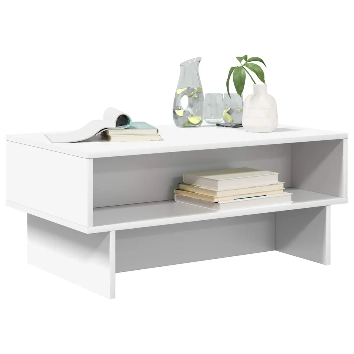 White Engineered Wood Coffee Table
