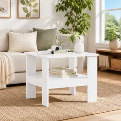 Dimensions and Specs: White Coffee Table 57x55x45cm
