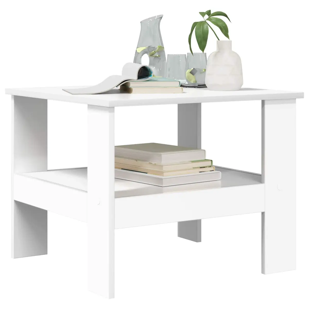 Coffee Table Living Room White 57x55x45cm
