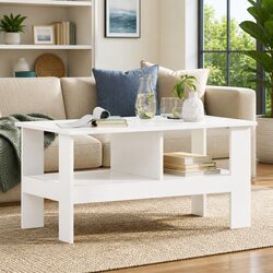 White Coffee Table Specifications: Dimensions 90x50x45 cm