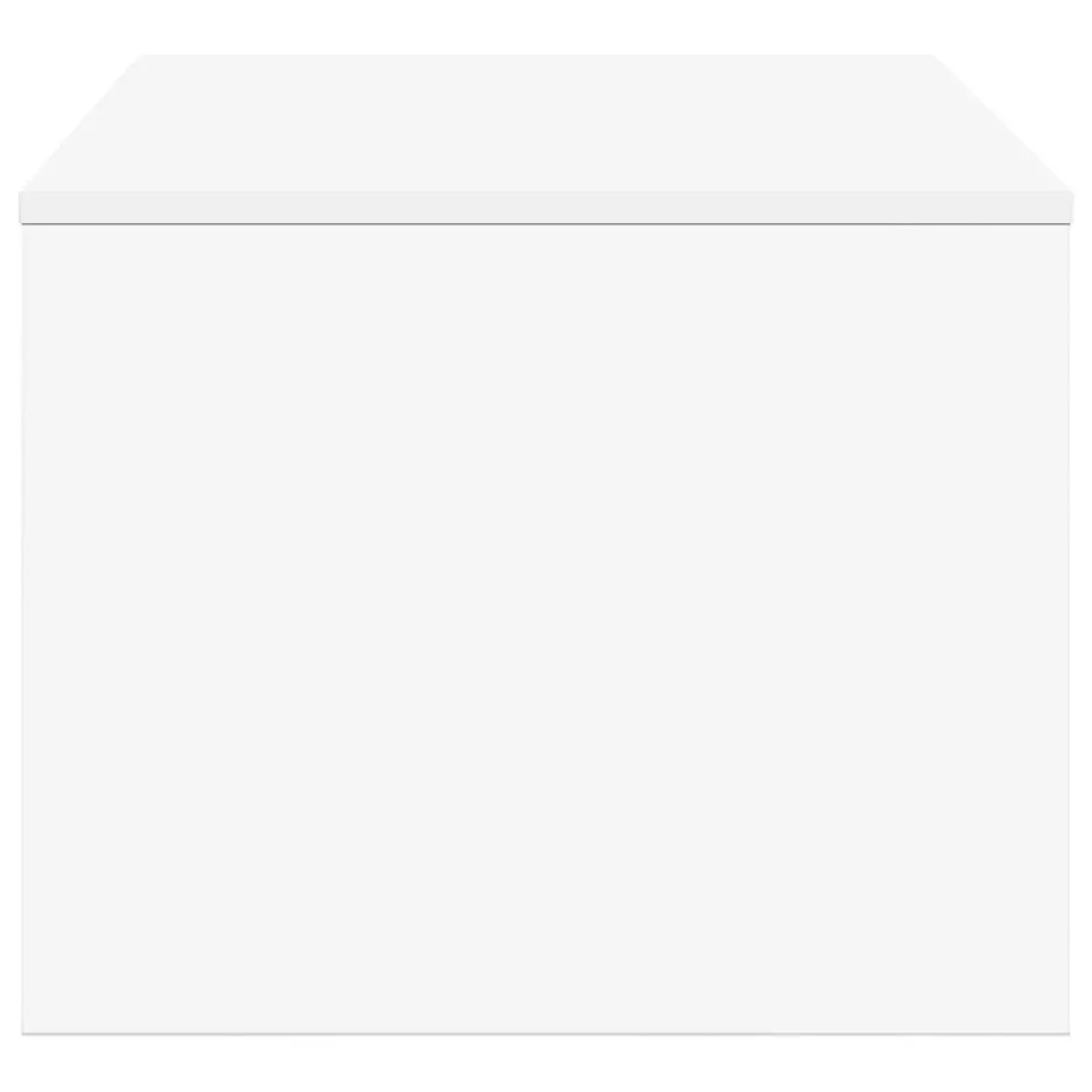 Rectangular White Coffee Table with Engineered Wood Build