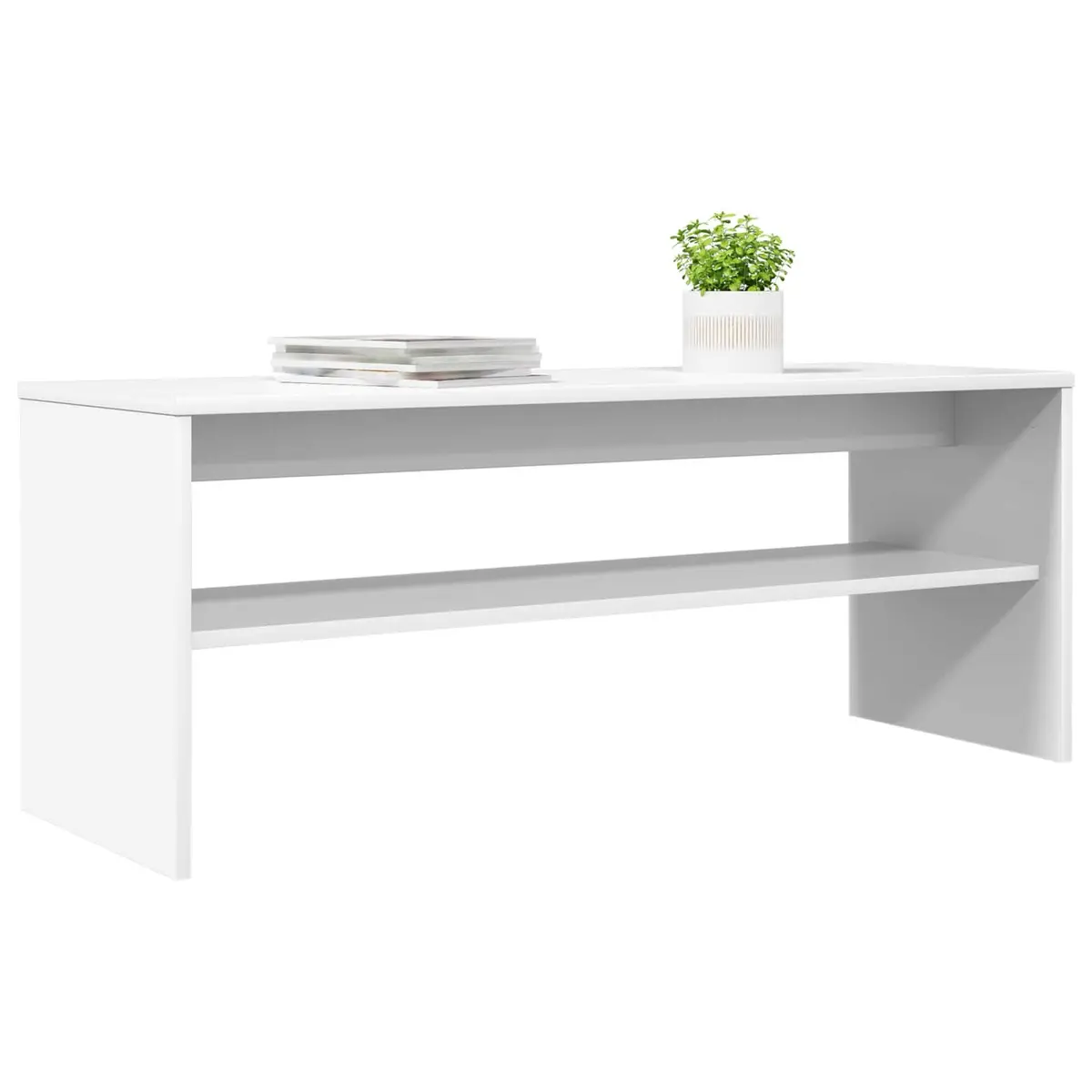 TV Cabinet White Modern Living Room 100 x 35 x 40 cm Engineered Wood Storage Unit