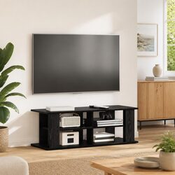 Modern TV Stand Specifications - Black Oak, 96cm Width