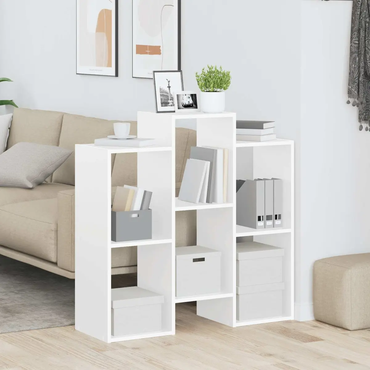 White Sideboard Storage Cabinet Living Room 90cm