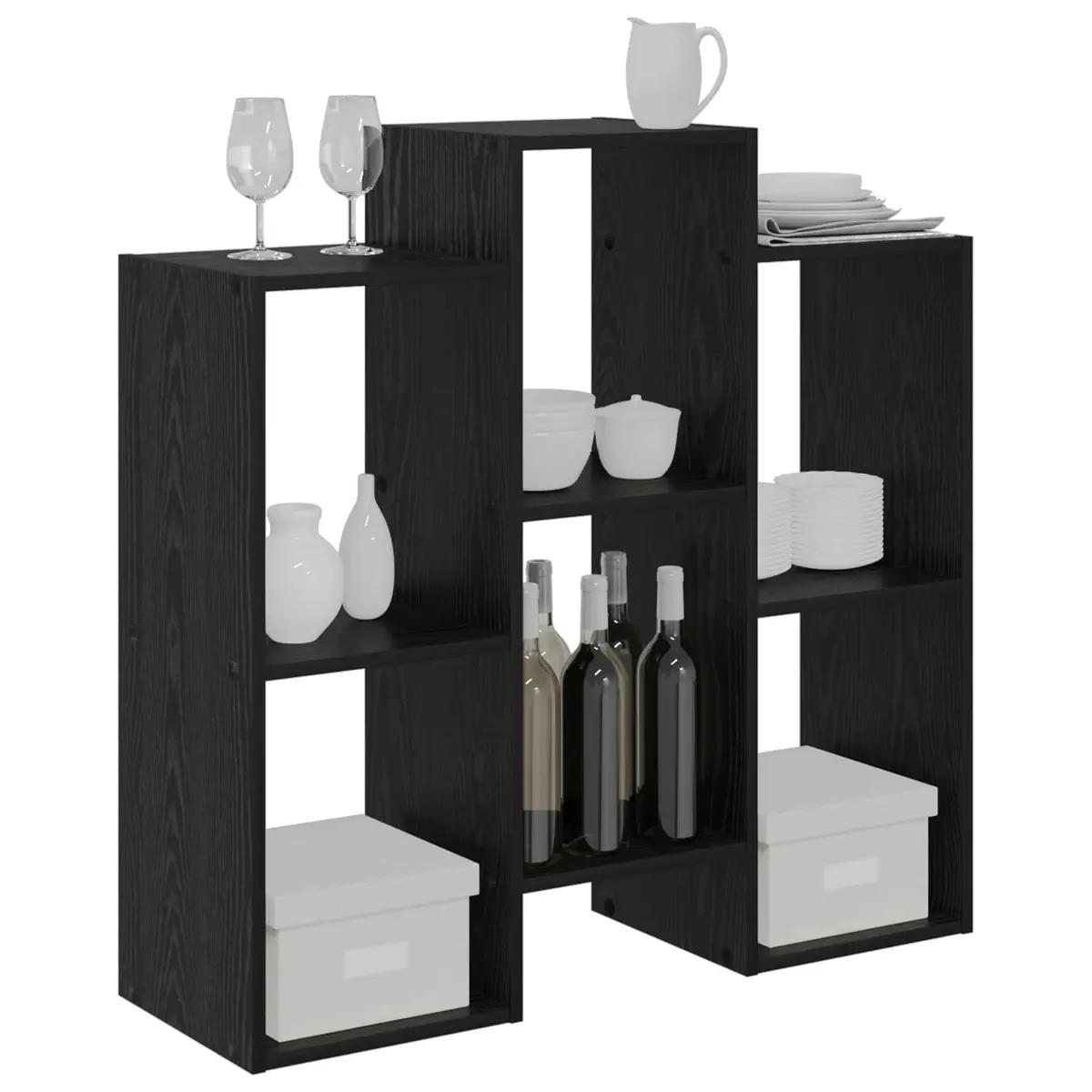 Black Oak Sideboard Storage Cabinet