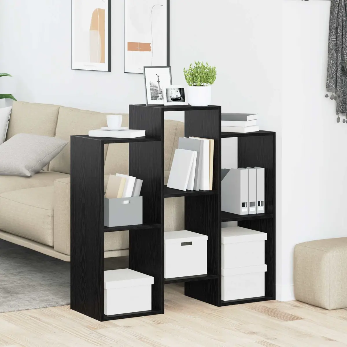 Black Oak Sideboard Storage Cabinet