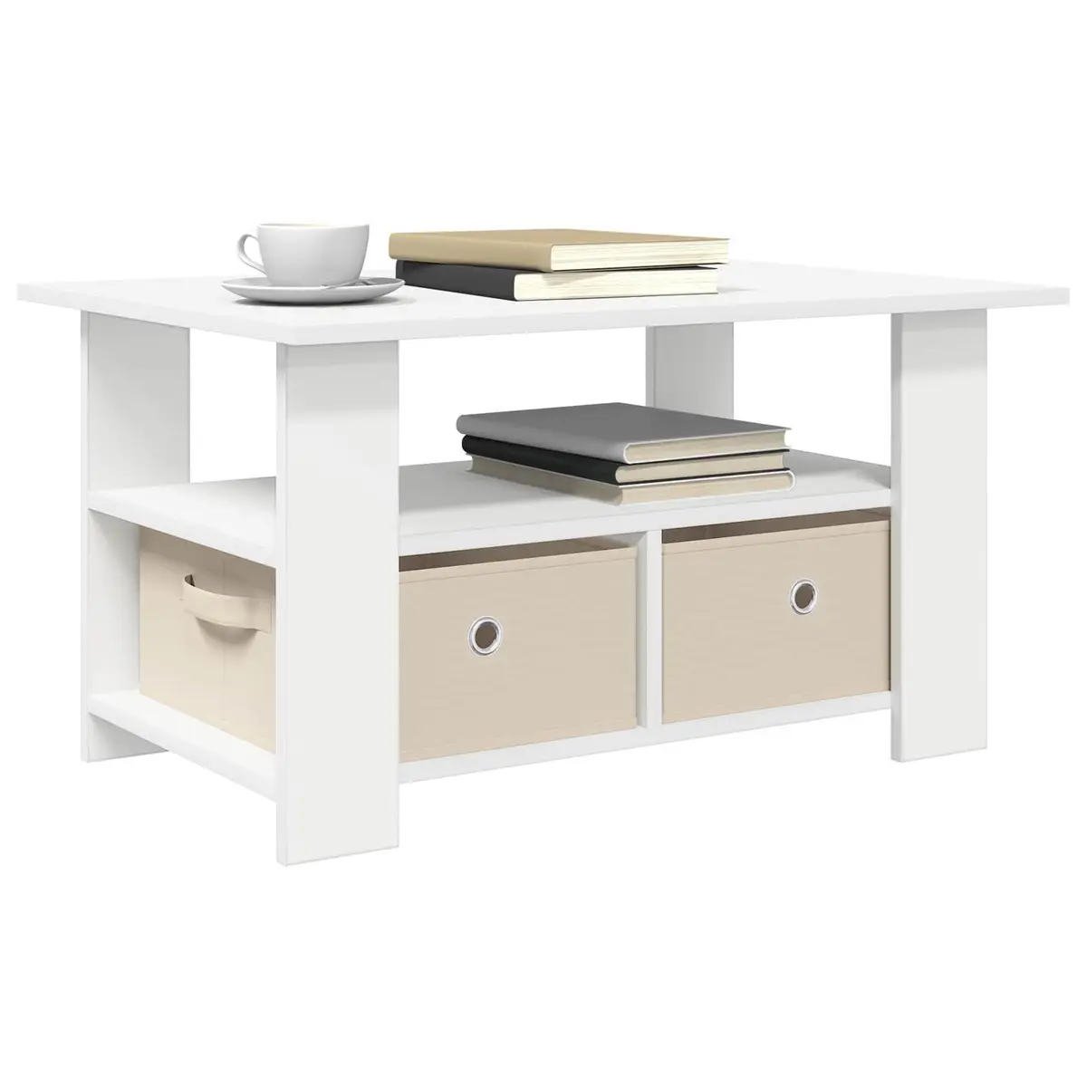 White Coffee Table with Drawer