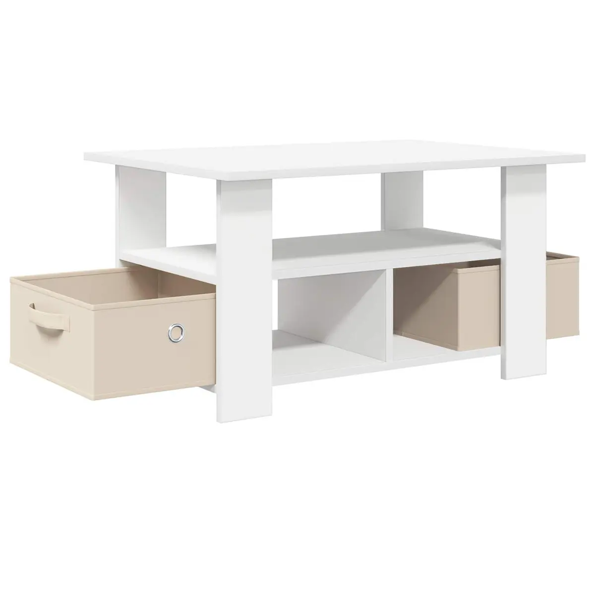 White Coffee Table with Drawer