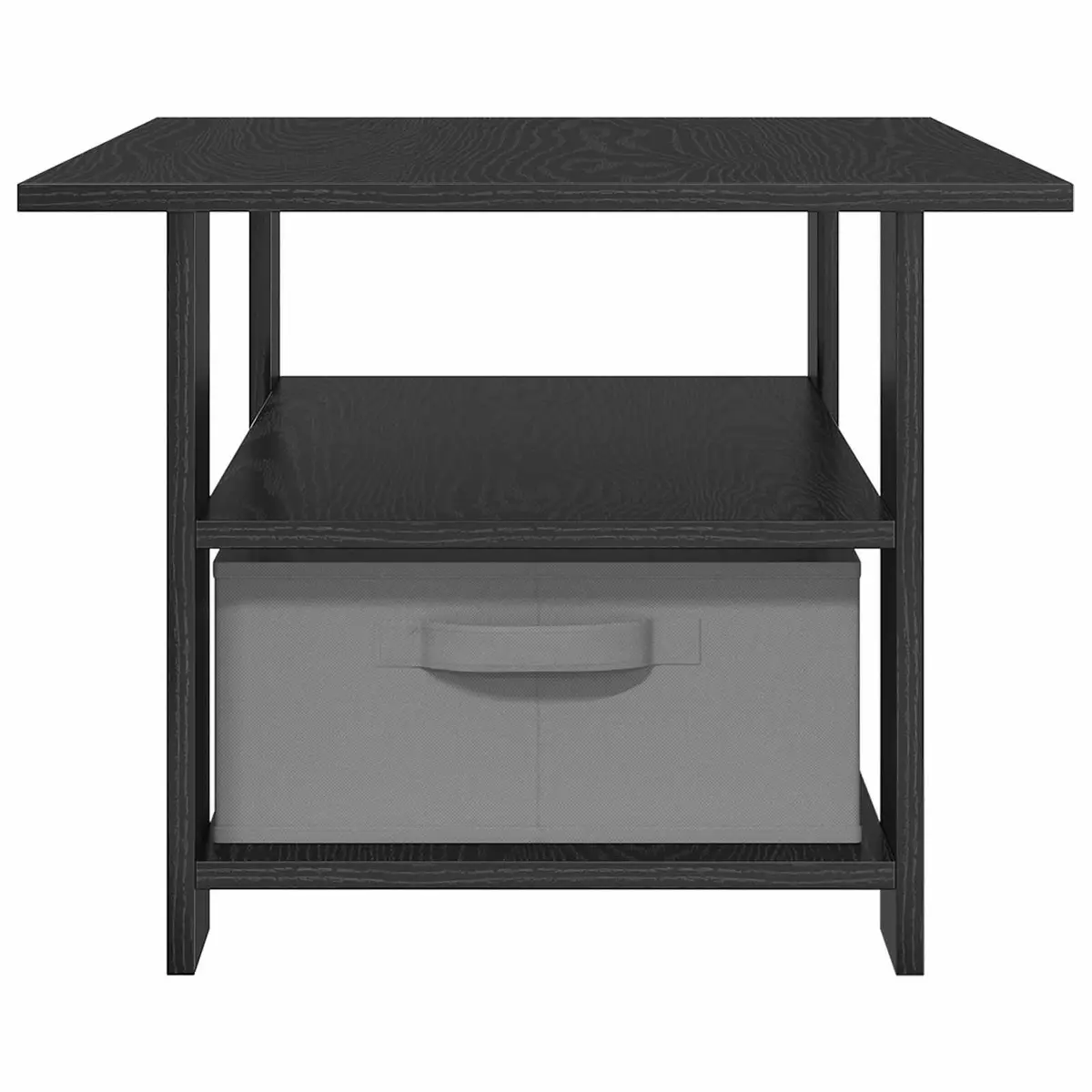 Coffee Table Black Living Room 77 x 55 x 42 cm Engineered Wood Storage Drawers