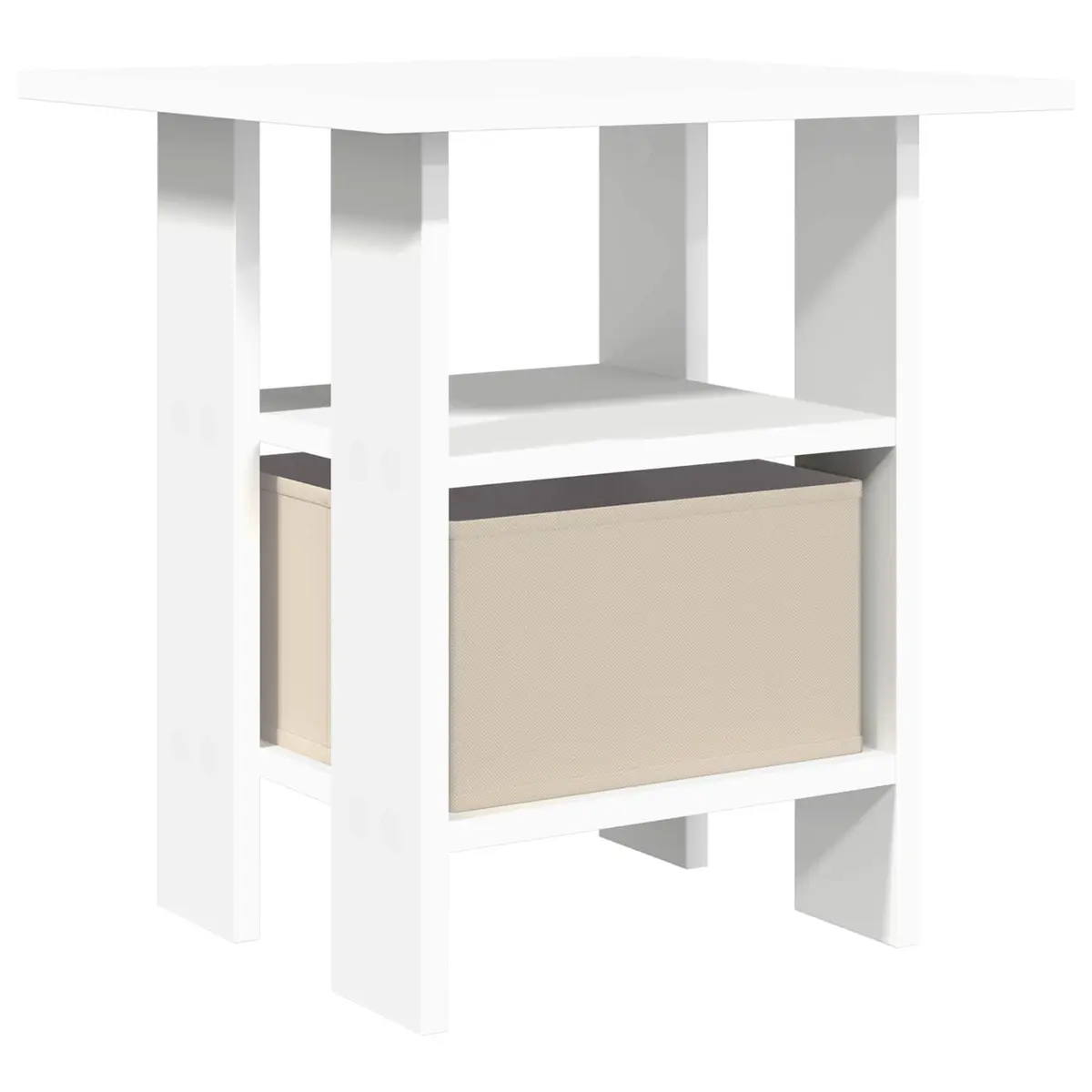 Bedside Table 2 pcs White 41 x 40 x 45 cm Engineered Wood Storage Drawer Shelf