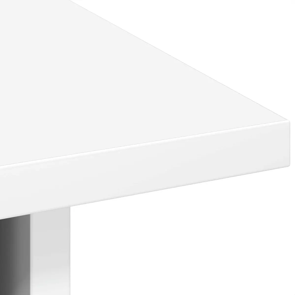 Bedside Table 2 pcs White Modern Bedroom Nightstand Storage Drawer Shelf Compact