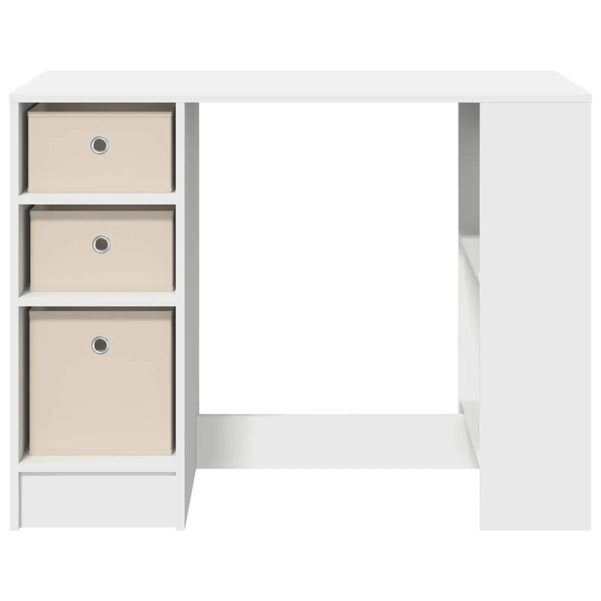 White Rectangular Desk for Home Office Study 100 x 40 x 75 cm