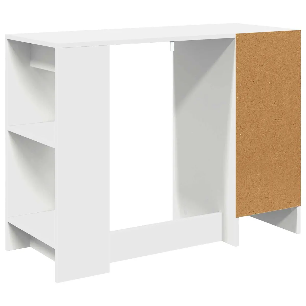 White Rectangular Desk for Home Office Study 100 x 40 x 75 cm