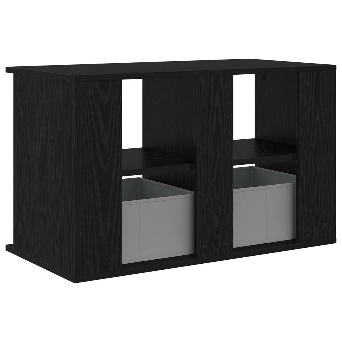 TV Stand with Drawer Black Oak Modern Living Room Storage Unit 79x40x48cm