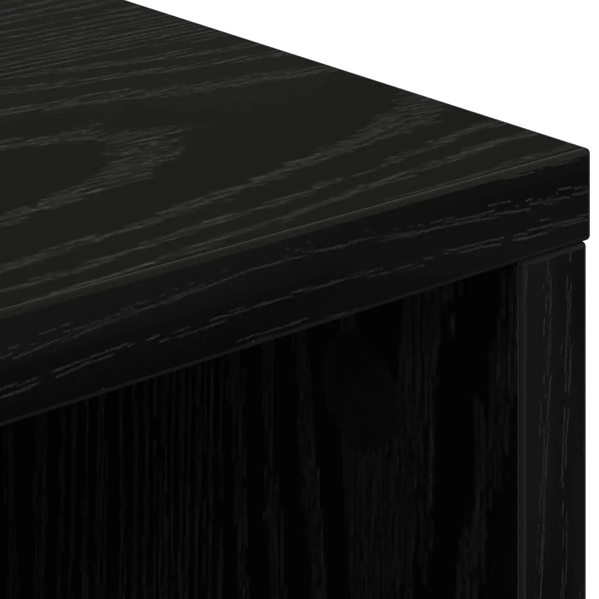 Modern Sideboard Storage Cabinet Black Oak Living Room Dining Furniture Shelving