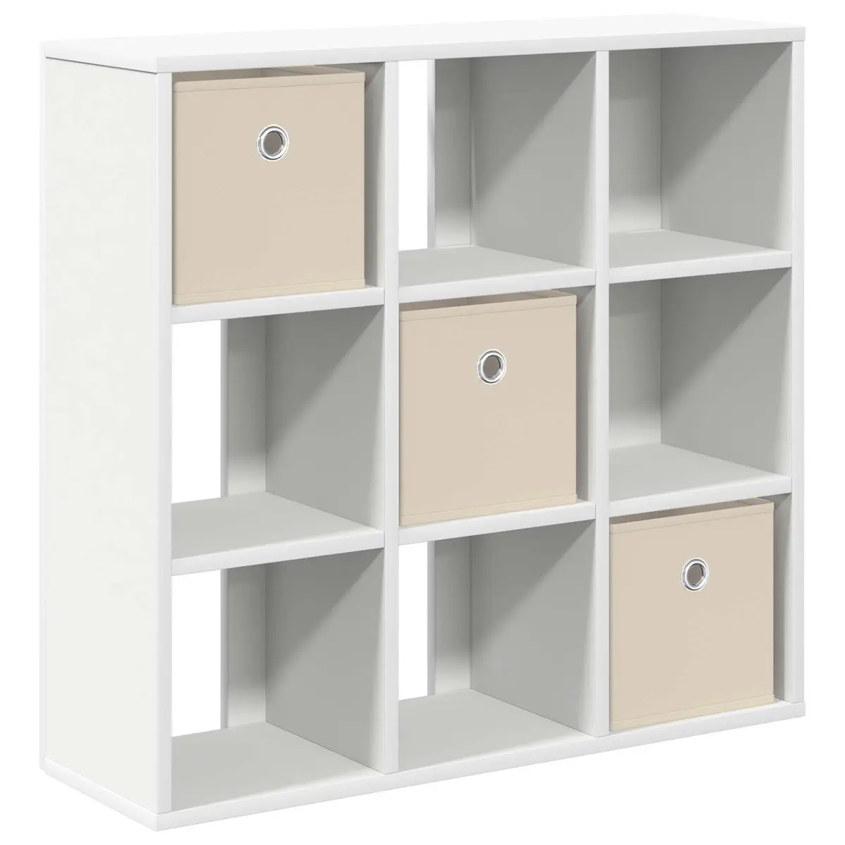 Sideboard White Storage Cabinet for Living Room 73.5 x 24 x 69.5 cm