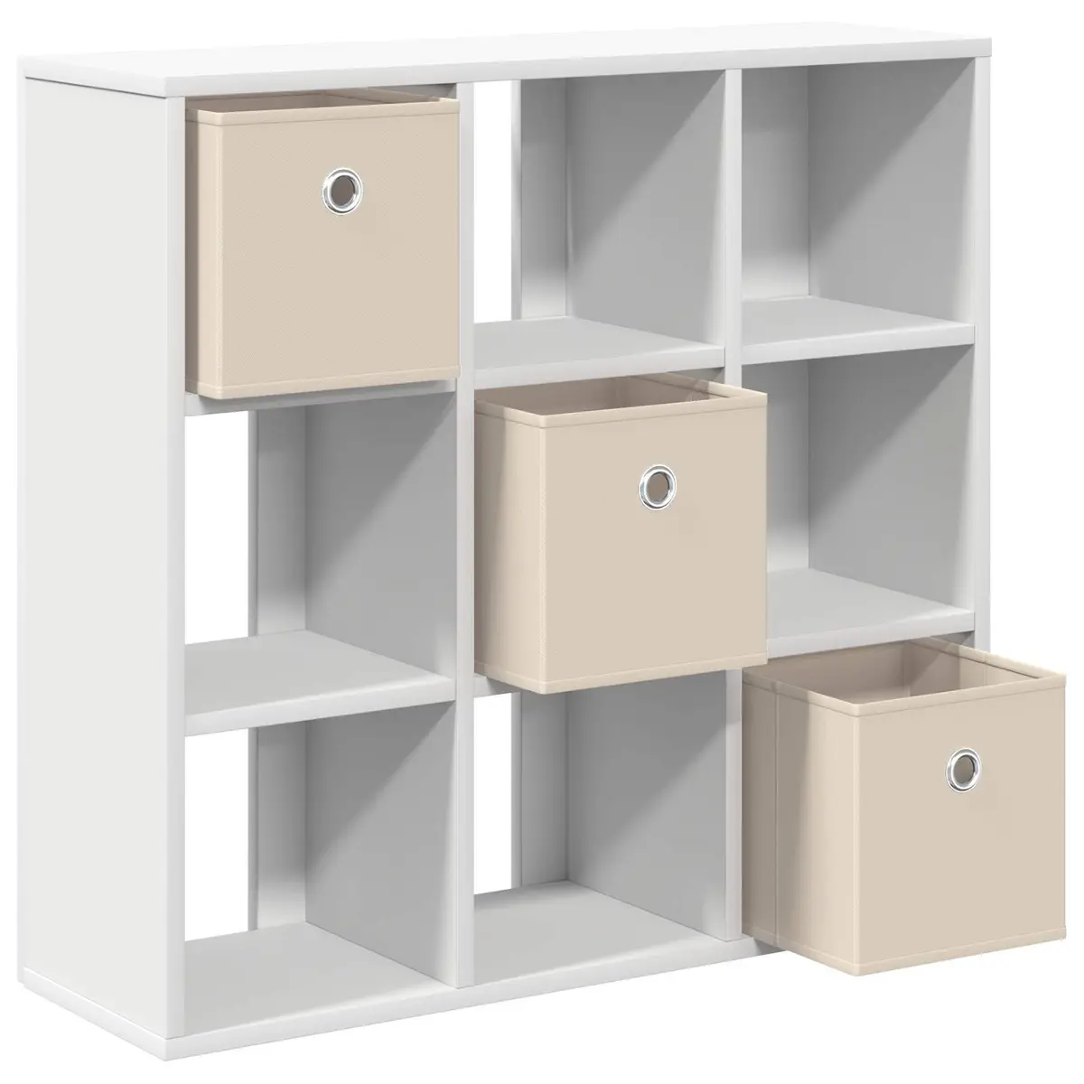 Sideboard White Storage Cabinet for Living Room 73.5 x 24 x 69.5 cm