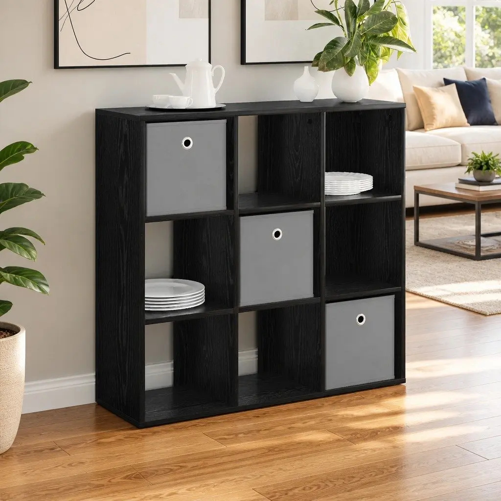 Black Oak Storage Sideboard 88.5 x 29 cm