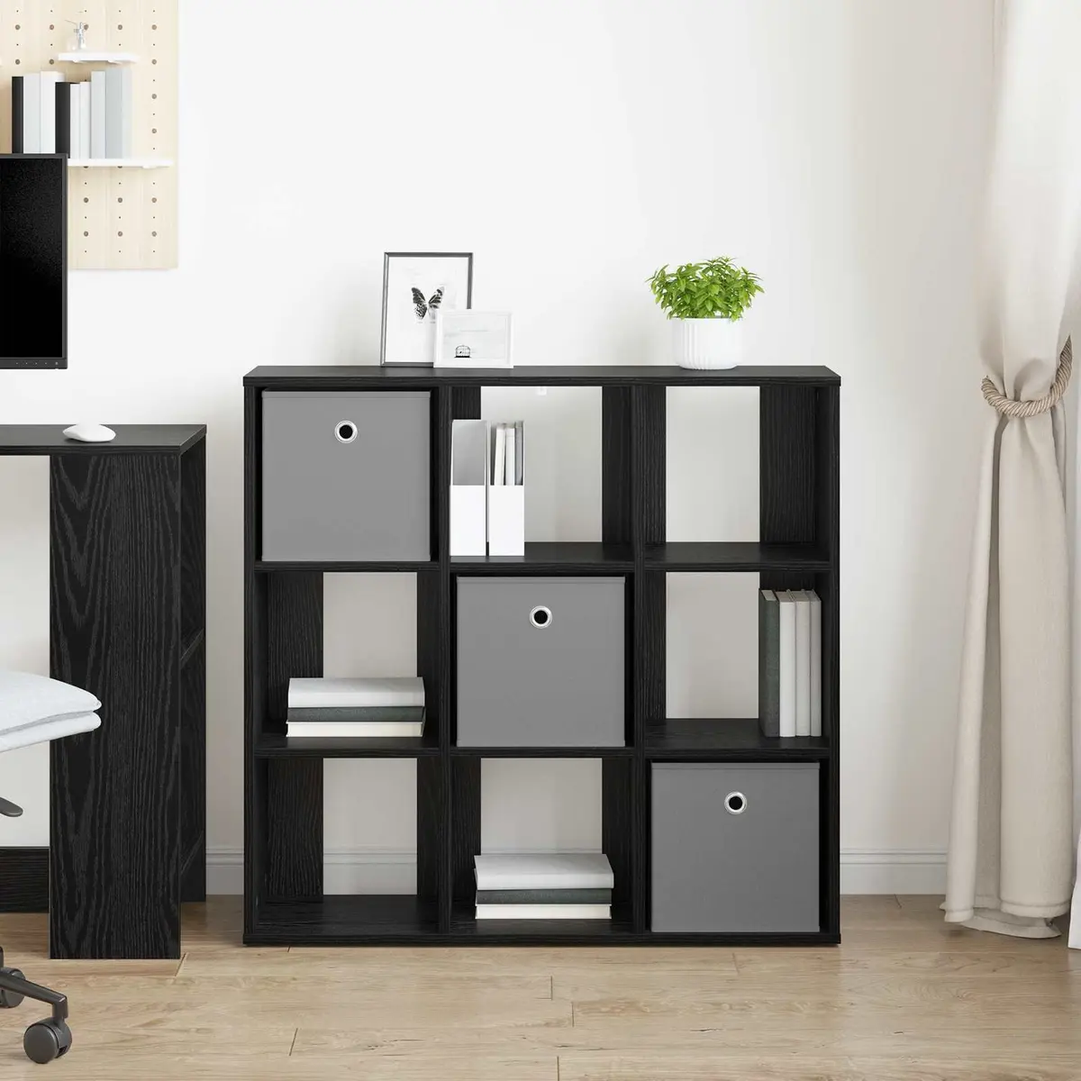 Black Oak Storage Sideboard 88.5 x 29 cm