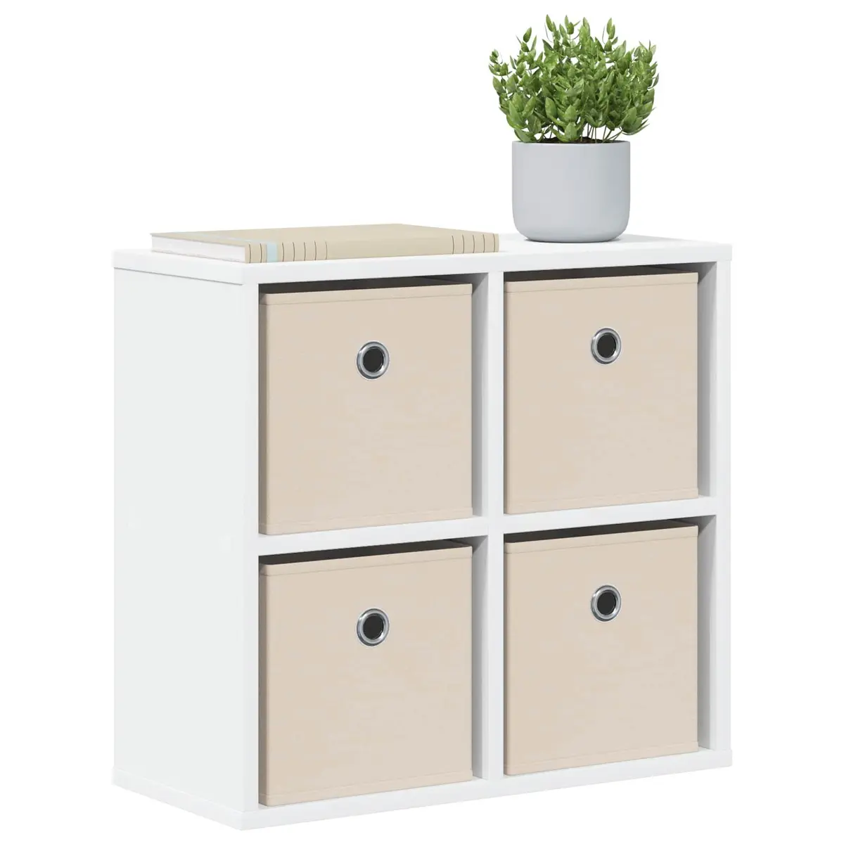 White Sideboard for Living Room 49.5 x 22 x 47 cm
