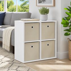 White Sideboard Dimensions: 59.5 x 27 x 57 cm, Engineered Wood