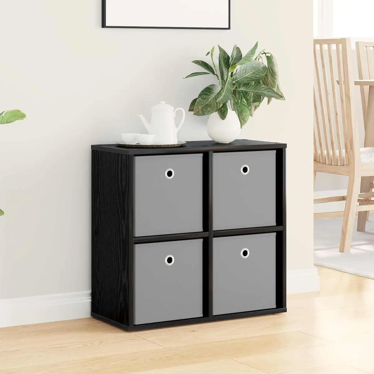 Sideboard with Drawer Black Oak Storage Cabinet Living Room Furniture