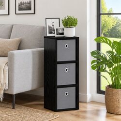 Sideboard with Drawer Black Oak Modern Storage Cabinet Living Room Furniture