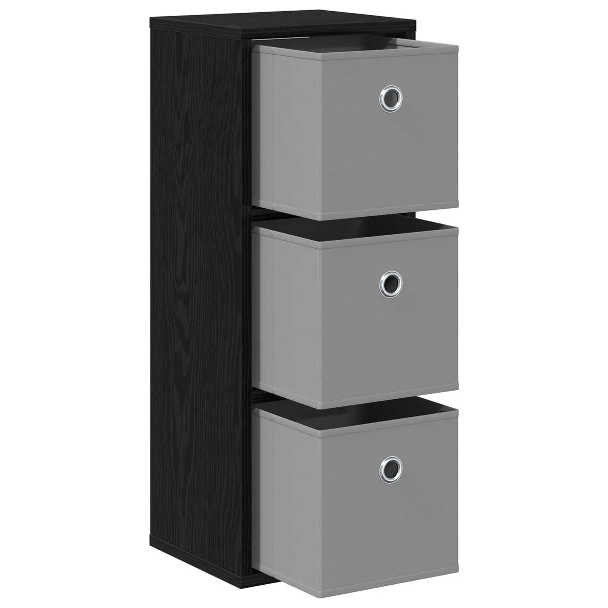 Black Oak Sideboard with Drawer and Shelves