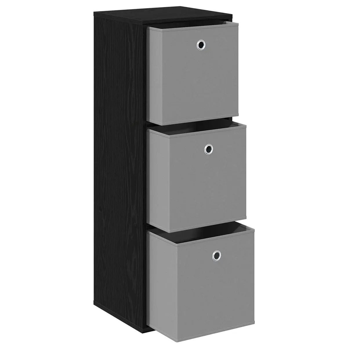 Sideboard Storage Cabinet Black Oak 35x32x99.5cm with Drawer for Living Room