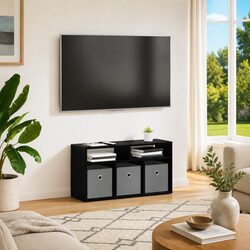 Black Oak Lowboard TV Unit: Dimensions and Specs