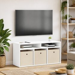 White Lowboard TV Unit Specifications: Durable and Practical