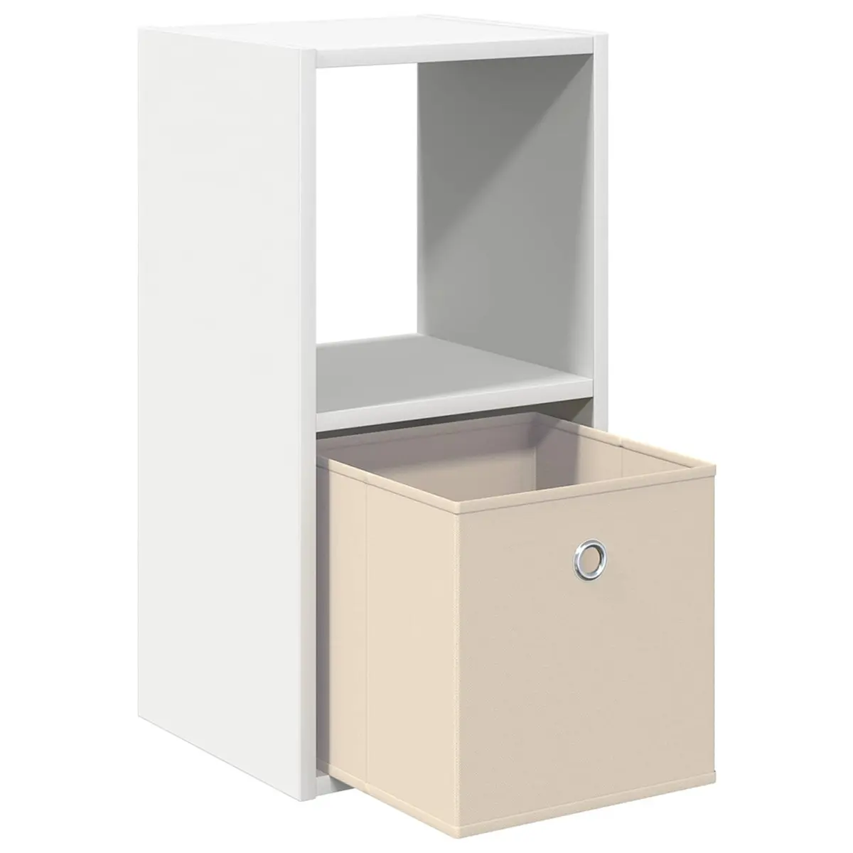 Bedside Table 2 pcs White 30.5 x 27 x 59.5 cm with Drawers Recessed Handles