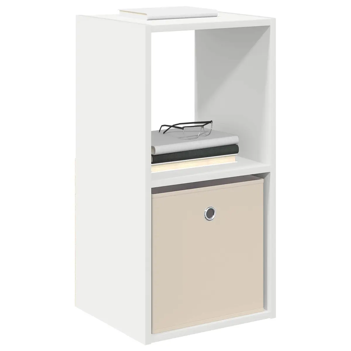 Bedside Table 2 pcs White 35 x 32 x 68 cm Engineered Wood Bedroom Storage