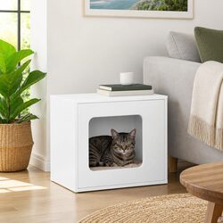 Dimensions and Specs of Modern White Cat House