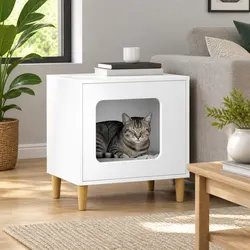 Specifications for Modern White Cat House: 51x30x52 cm