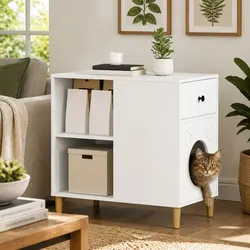 Cat House Dimensions: 72 x 42.5 x 70 cm, Engineered Wood