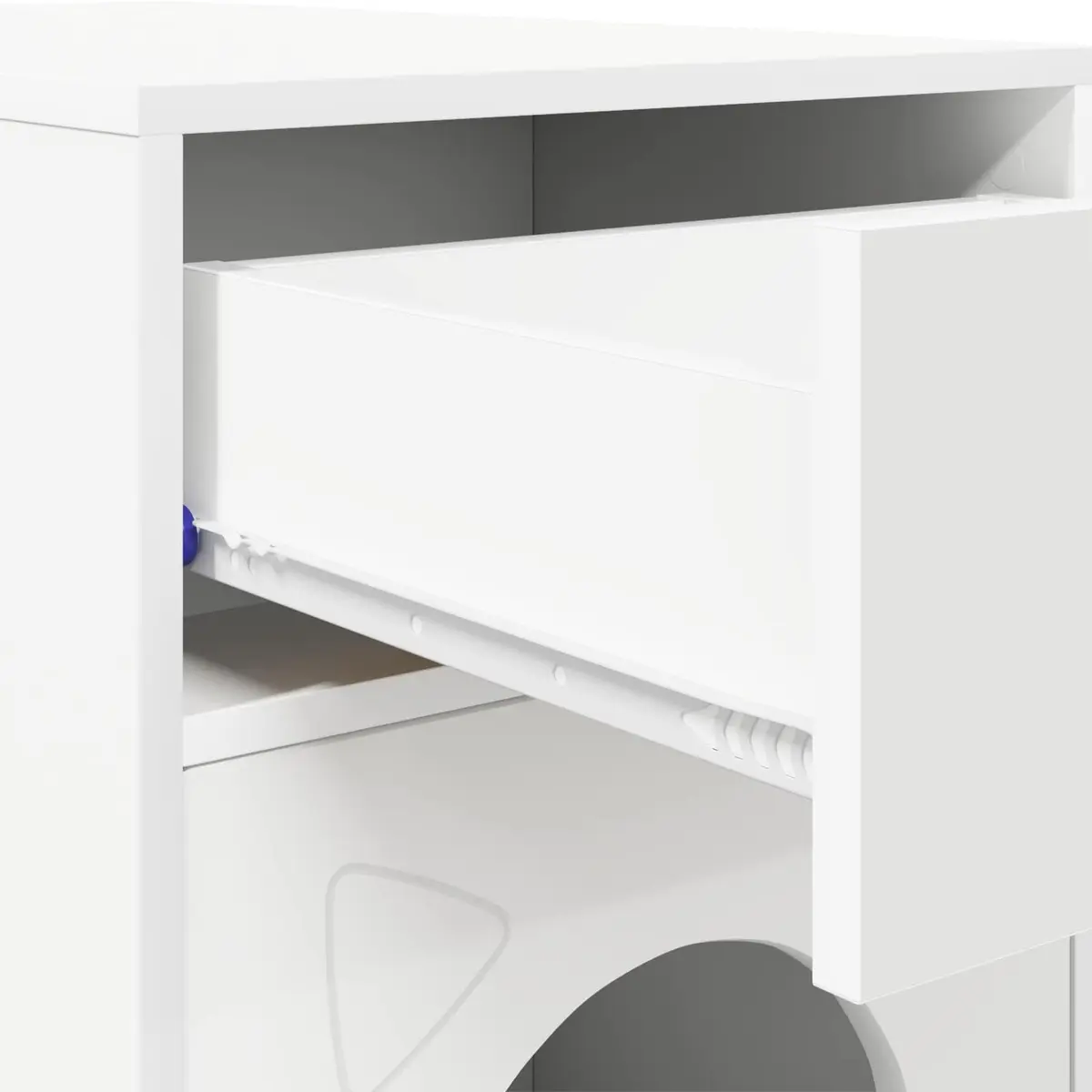 Cat House White Modern Indoor Pet Furniture Engineered Wood Hideaway Shelter
