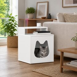 Cat House Dimensions: 42.5 x 40 x 53.5 cm, Engineered Wood