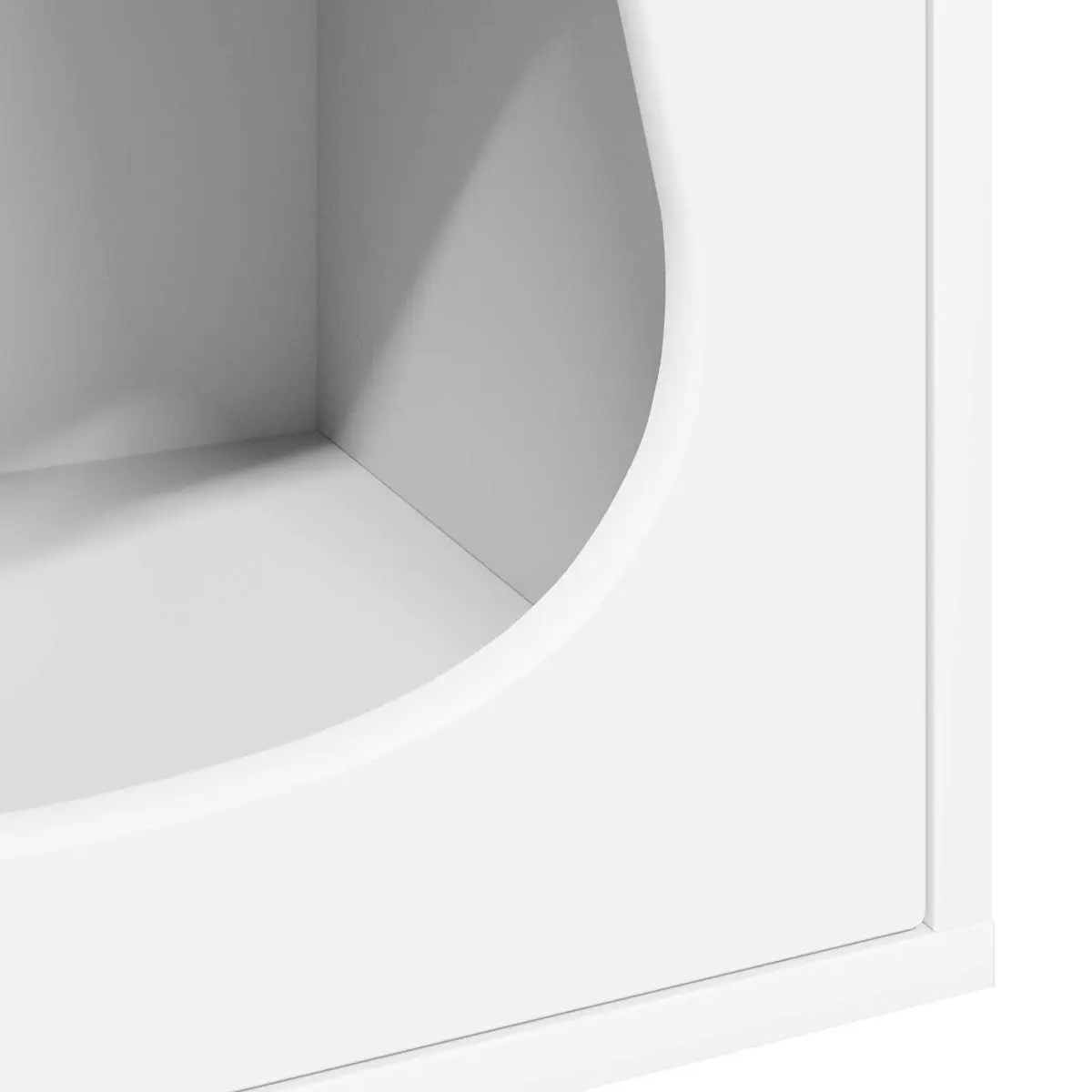 Cat House Indoor Use White Engineered Wood Rectangular