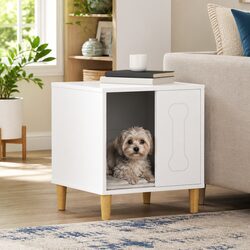 Rectangular White Dog House - Specifications: 44x42x49cm
