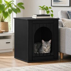 Specifications for Modern Black Cat House: 53 x 52 x 62 cm