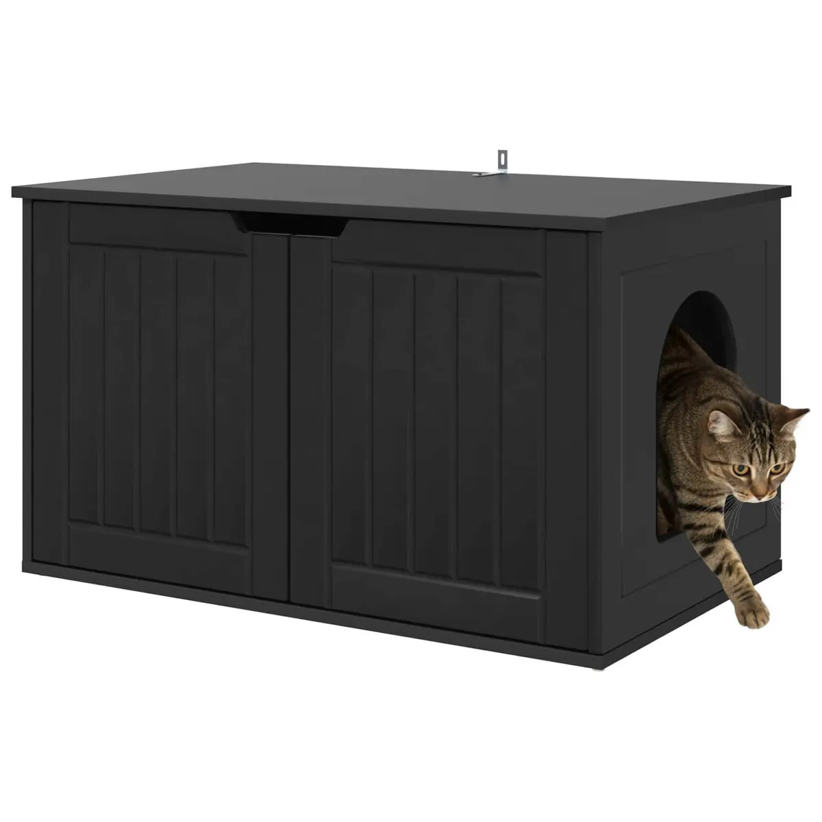 Cat House Black 85 x 55 x 50.5 cm