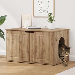 Engineered Wood Cat House, Brown, 85 x 55 x 50.5 cm