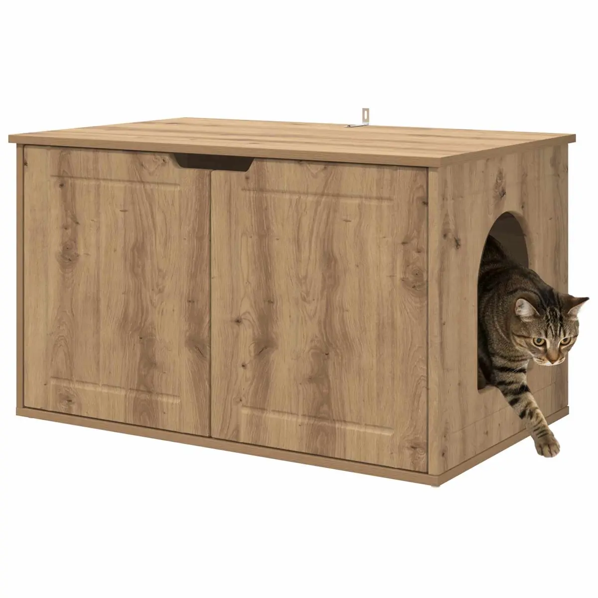 Cat House Indoor Use 85 x 55 x 50.5 cm Modern Pet Furniture Corner Den Shelter