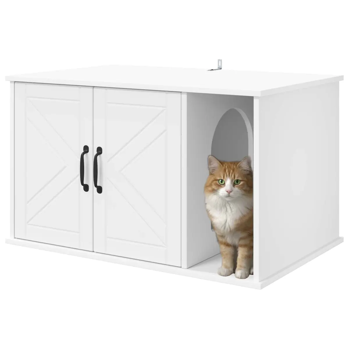 White Engineered Wood Cat House