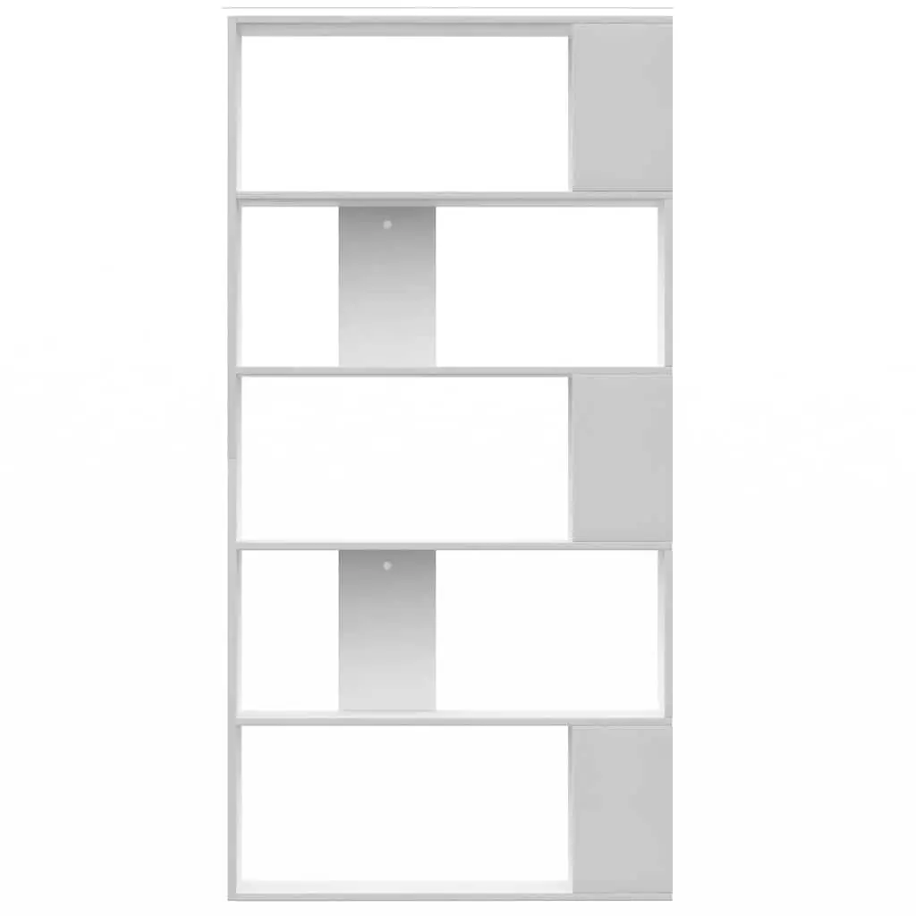 White Engineered Wood Book Cabinet 80W x 24D x 159H cm