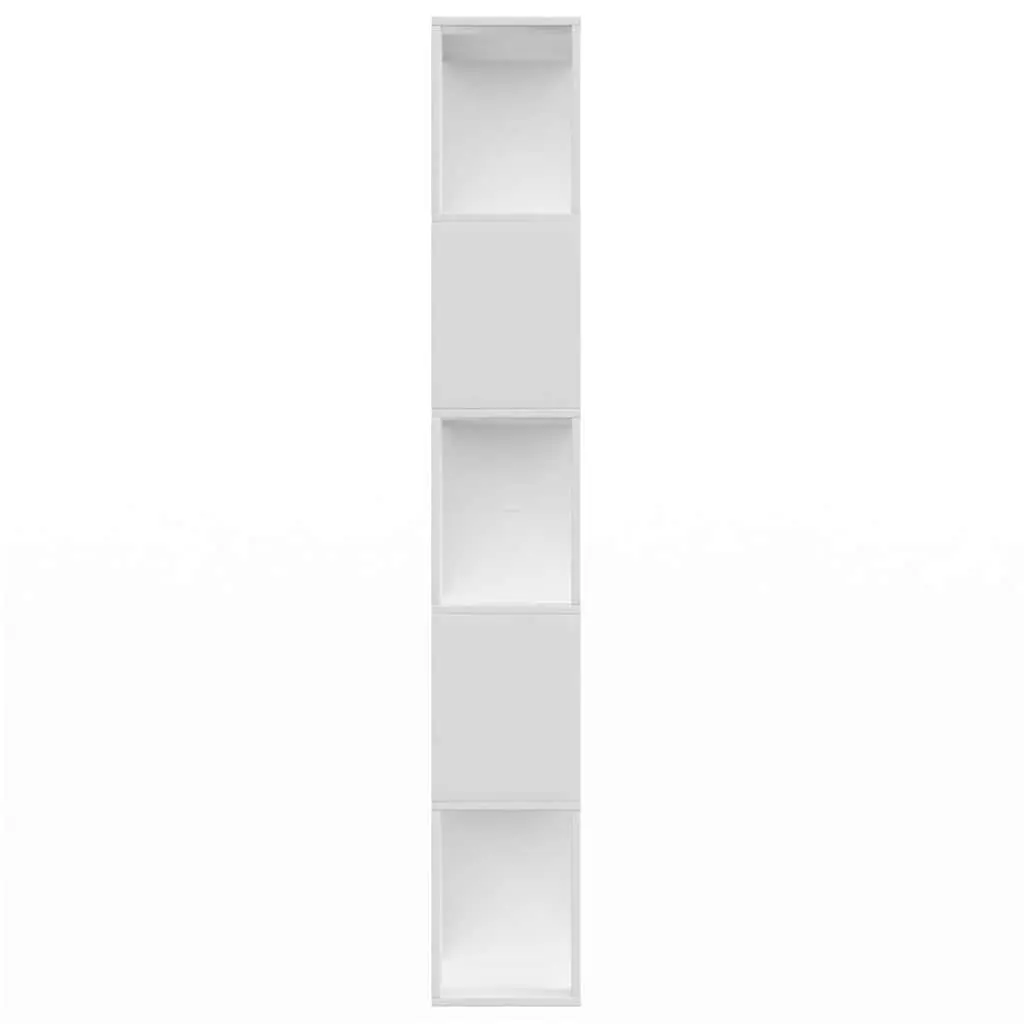 White Engineered Wood Book Cabinet 80W x 24D x 159H cm