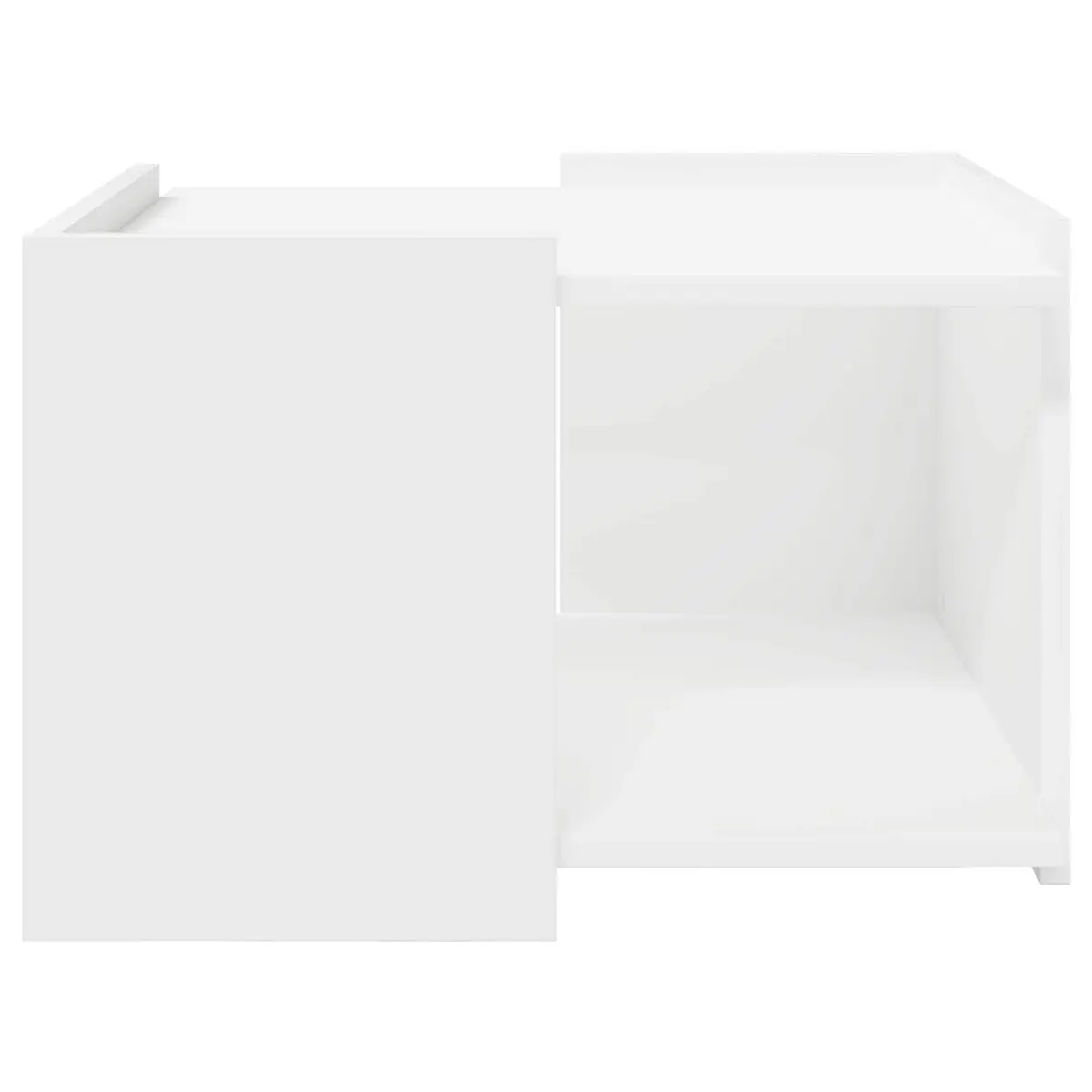Coffee Table White 50.5 x 50 x 33 cm Modern Storage Lounge Living Room Furniture