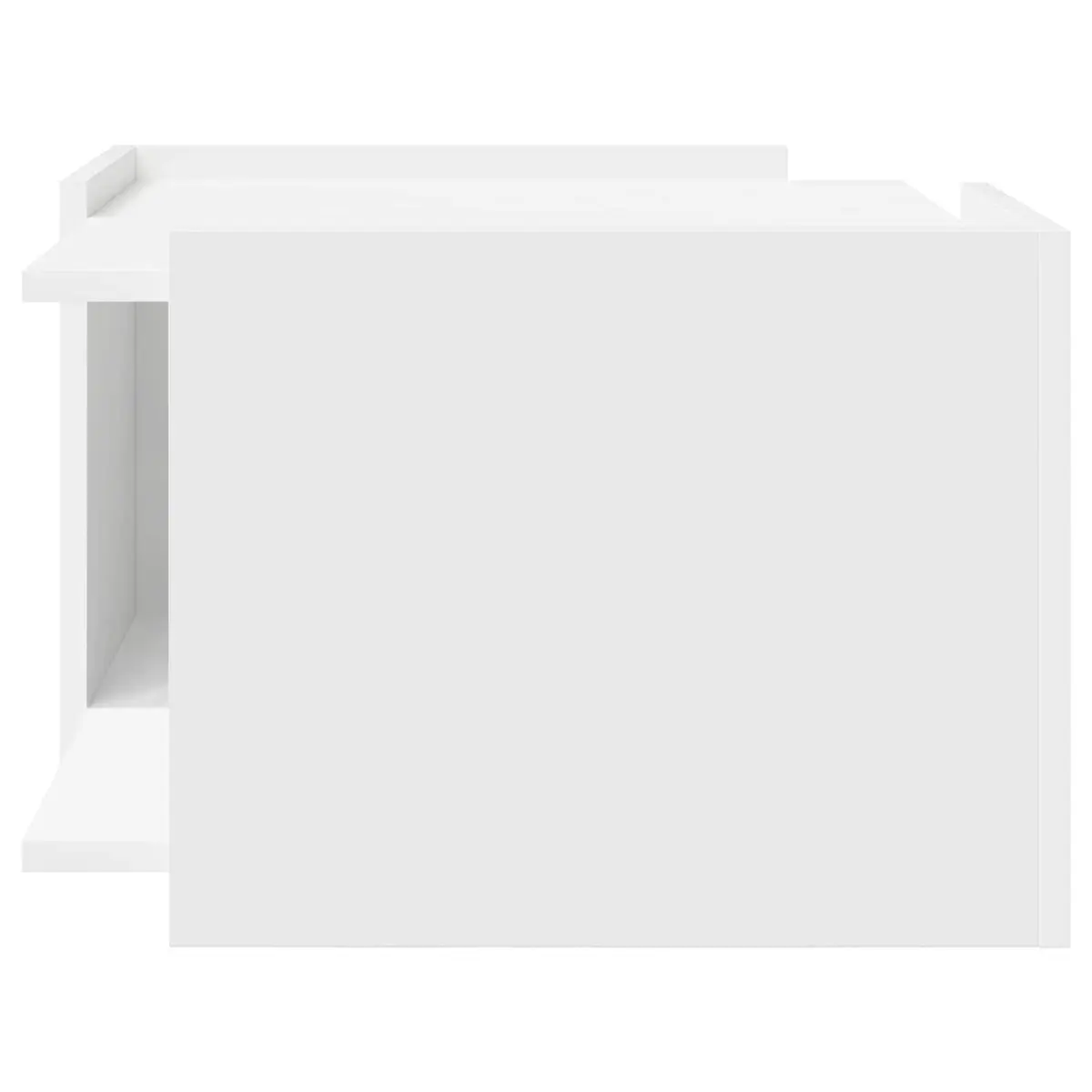 Coffee Table White 50.5 x 50 x 33 cm Modern Storage Lounge Living Room Furniture