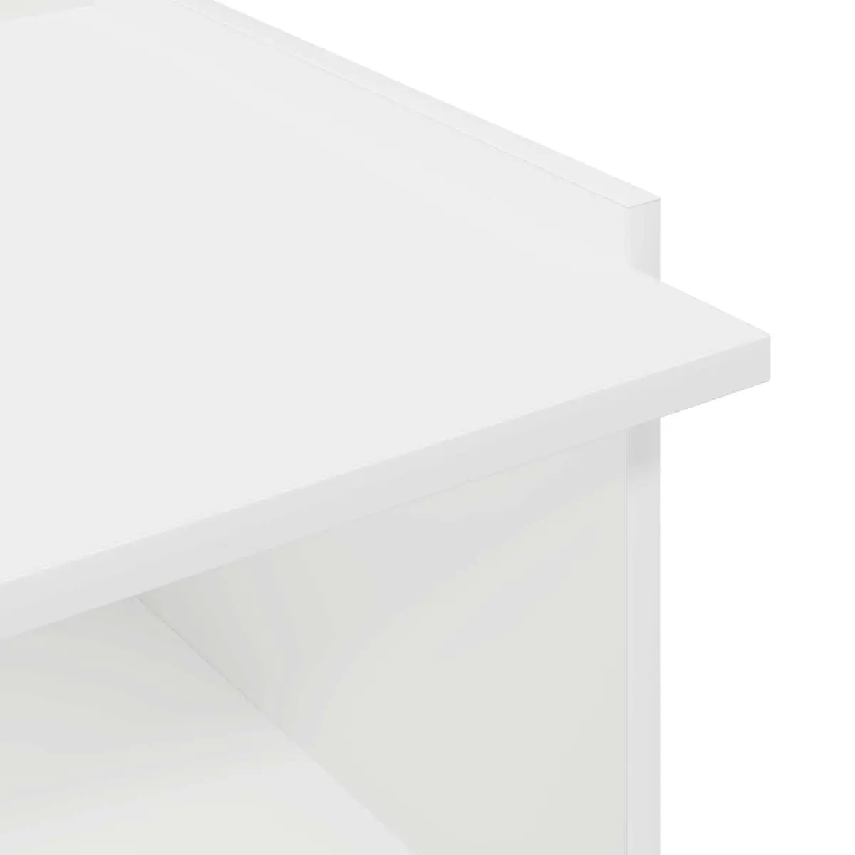 Coffee Table White 50.5 x 50 x 33 cm Modern Storage Lounge Living Room Furniture